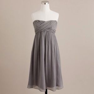Light Grey J. Crew Chiffon Dress